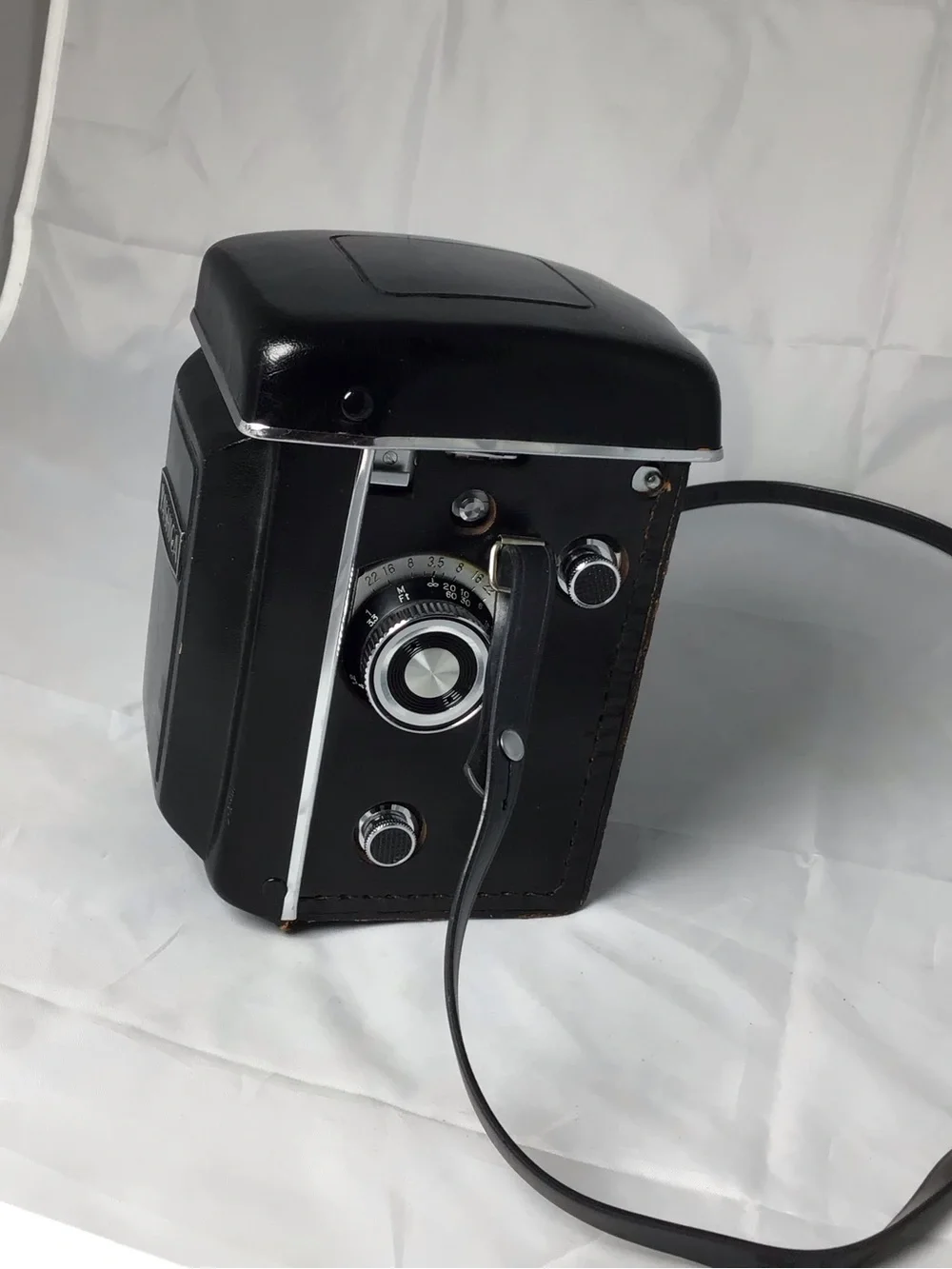 Yashica Twin-Lens Reflex Camera in Black and Silver